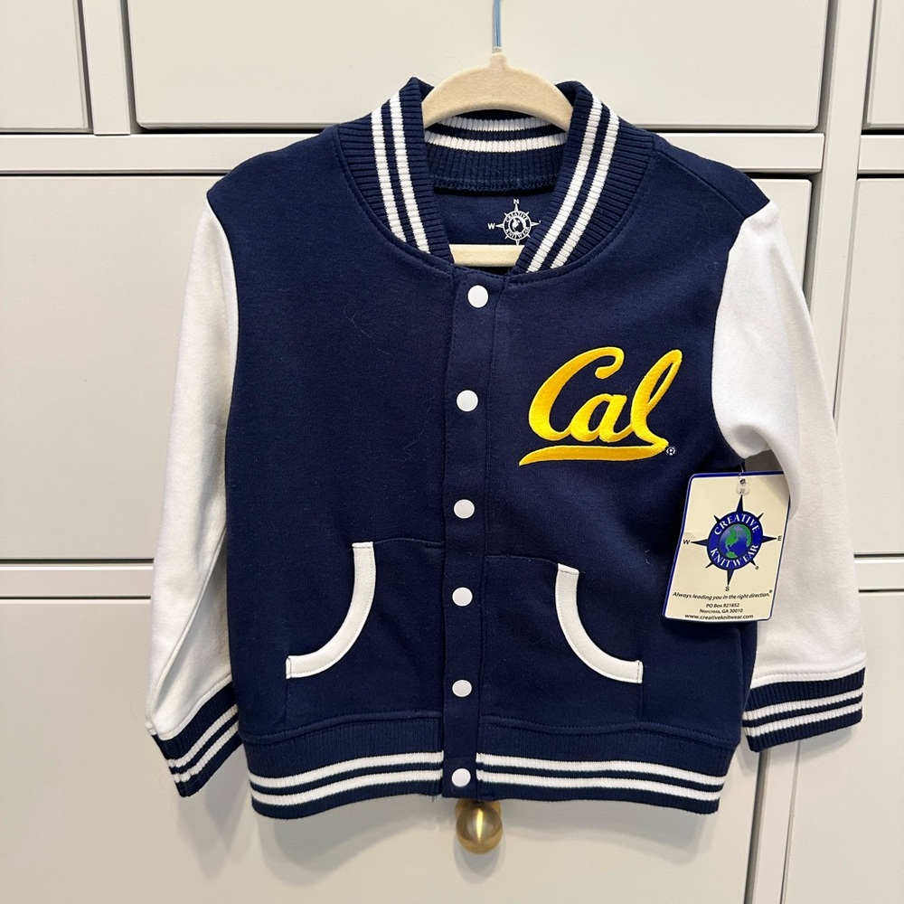 Cal Bears Toddler Navy and White Varsity Jacket